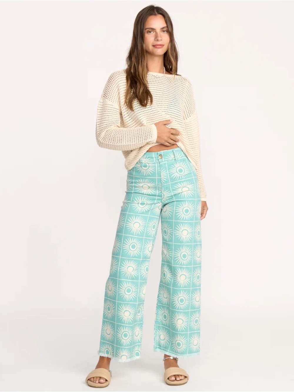Billabong Free Fall Print Wide Leg Pants